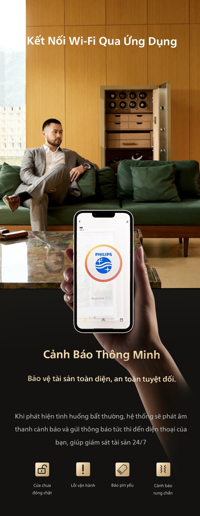 Ảnh35 Két sắt thông minh Philips Valis-8BU (163Kg)