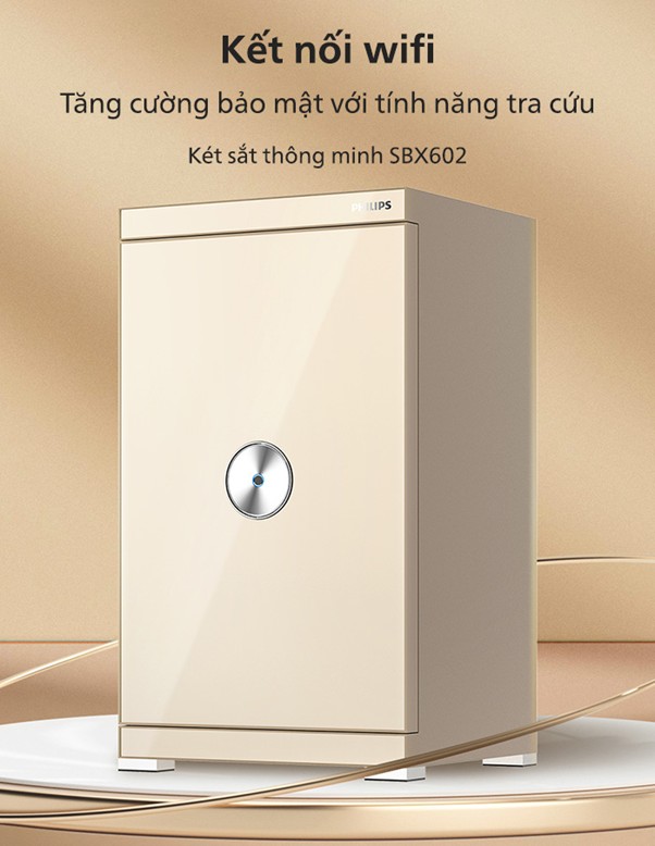 App kết nối Wi-Fi két sắt Philips SBX602