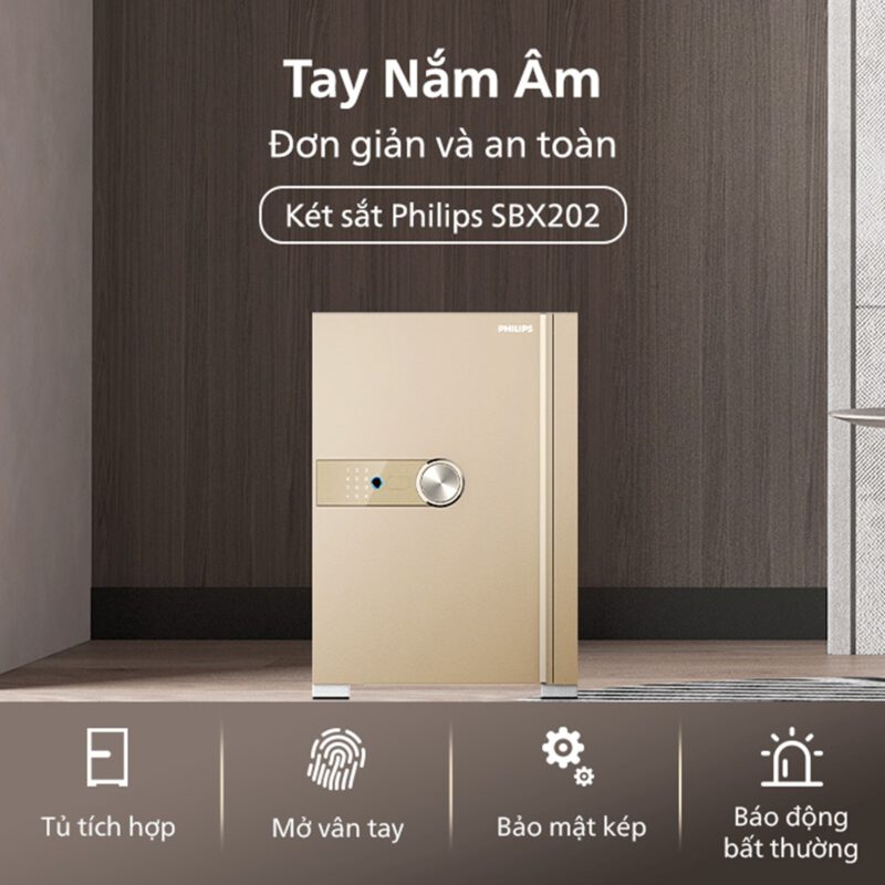 Tay nắm thò thụt két sắt Philips SBX202