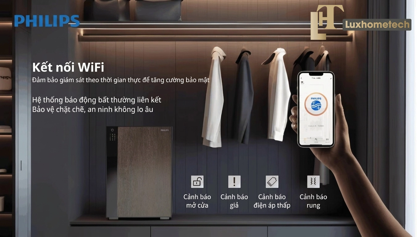 Cửa không tay nắm két sắt Philips SBX500