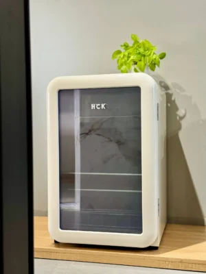 Tủ Lạnh Retro HCK 115L SC-130RD-S Màu Kem Mặt Kính Chính Hãng