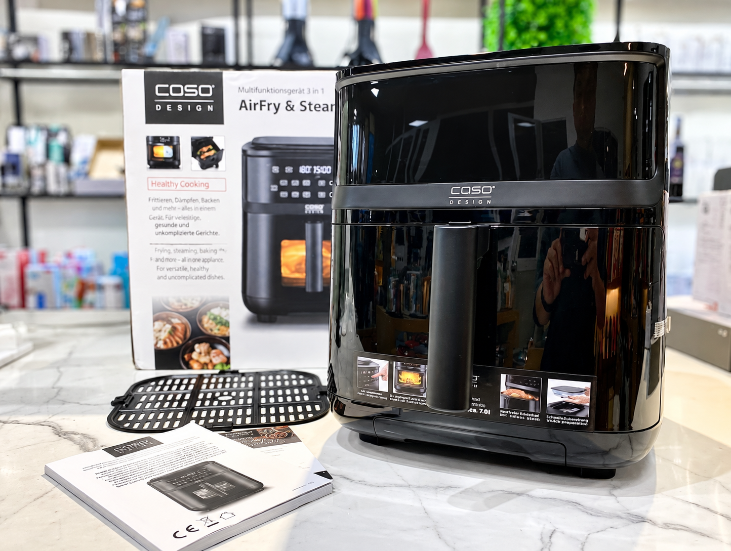 Nồi Chiên Không Dầu Kèm Hấp CASO AirFry & Steam 700 Nồi Chiên Không Dầu Kèm Hấp CASO AirFry & Steam 700