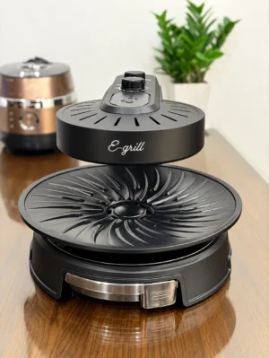 Bếp nướng không khói EGRILL màu đen E-18925 – BBQ tại nhà gọn hơn, ít khói hơn