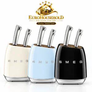 Bộ dao cao cấp Smeg KBSF02 – Sáu loại dao trong khối đựng phong cách 50’s