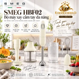 Smeg HBF02CREU màu kem – Máy xay cầm tay 700W phong cách 50’s
