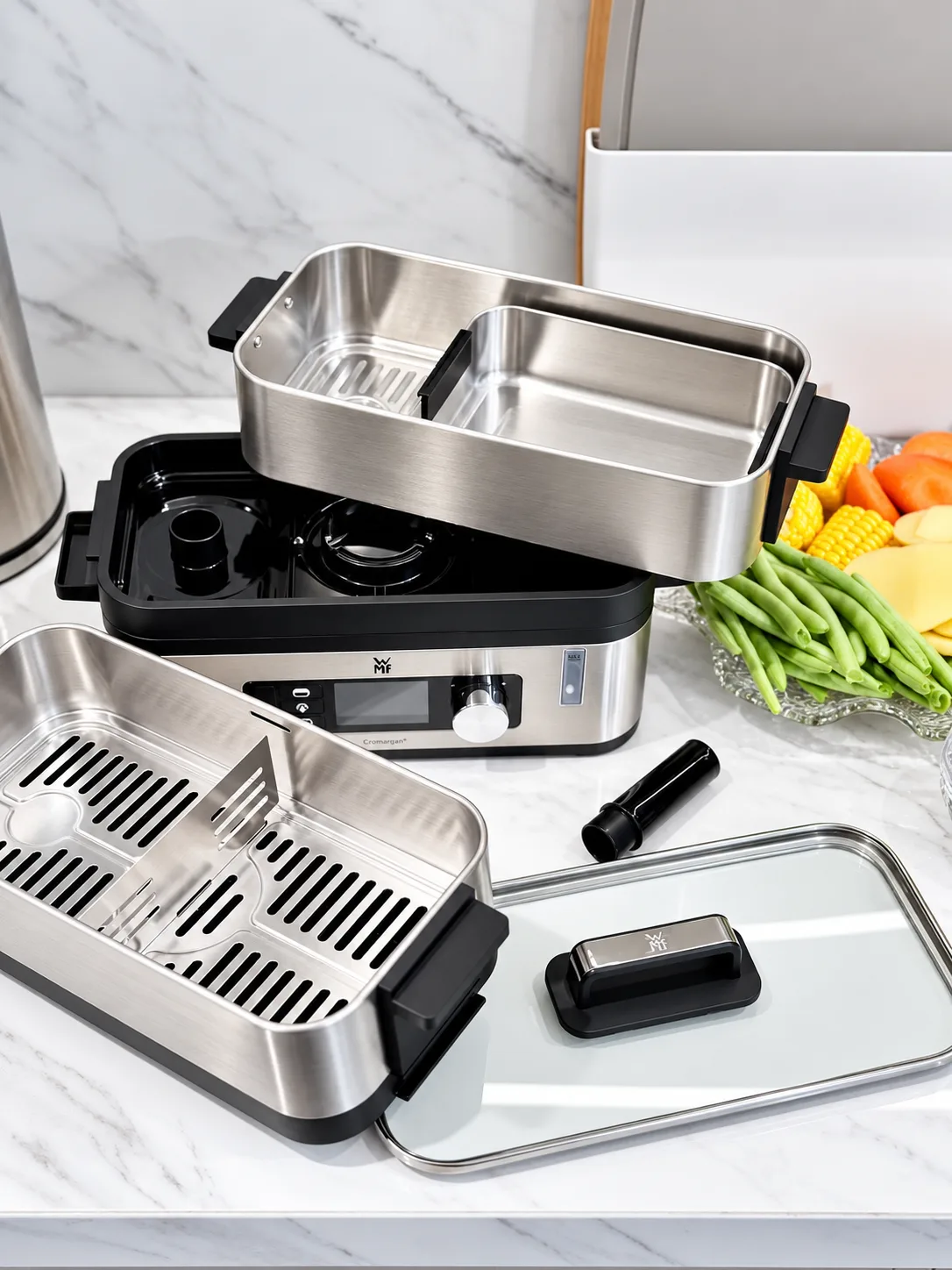 Nồi hấp 2 tầng WMF Dampfgarer 2,15L - ảnh 3 Nồi hấp 2 tầng WMF Dampfgarer 2,15L - ảnh 3
